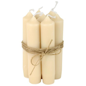 Set a 5 korte dinerkaarsjes creme